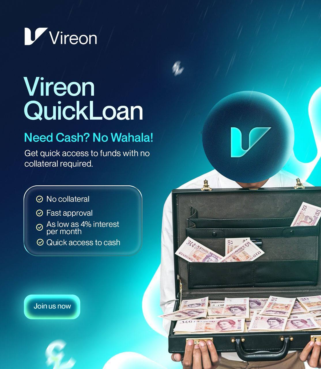 Vireon QuickLoan flyer
